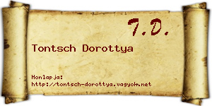 Tontsch Dorottya névjegykártya